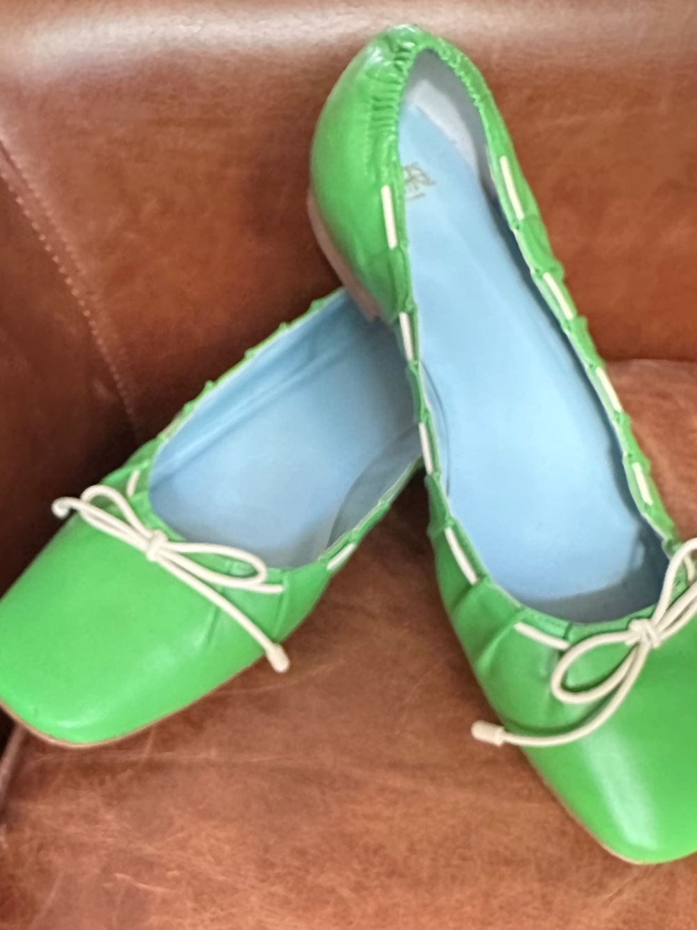 France’s Valentine Ava ballerina flats green US 10